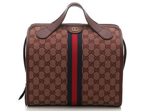 Gucci Boston Bag Ophidia GG Canvas Red